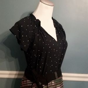 Loft short sleeve star blouse top